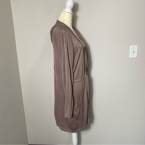 Torrid Plus Size Hooded Anorak Open Front Brown Cardigan Women's Size 2X - Picture 14 of 16